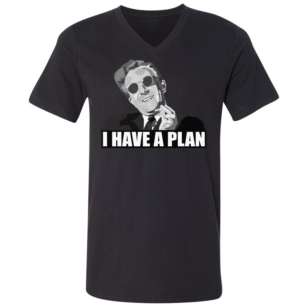 Unisex V-Neck T-Shirt - HH31H6C1 - Black - 16