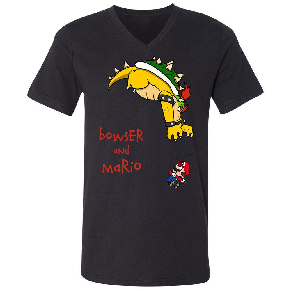 Unisex V-Neck T-Shirt - 8HAP5Z8W - Black - 16