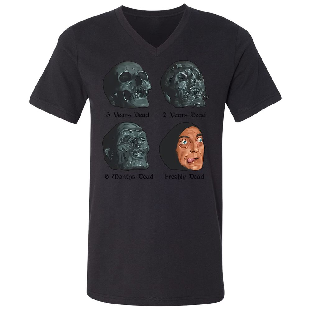 Unisex V-Neck T-Shirt - CAFY47VA - Black - 16