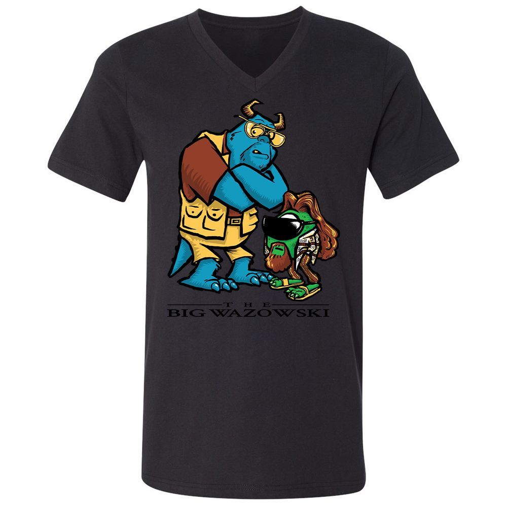 Unisex V-Neck T-Shirt - MWK2U7AQ - Black - 16