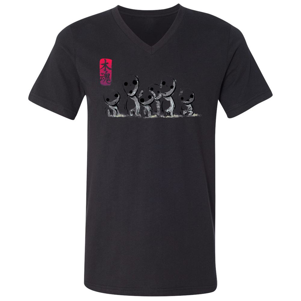 Unisex V-Neck T-Shirt - 7Y8Z5APS - Black - 16