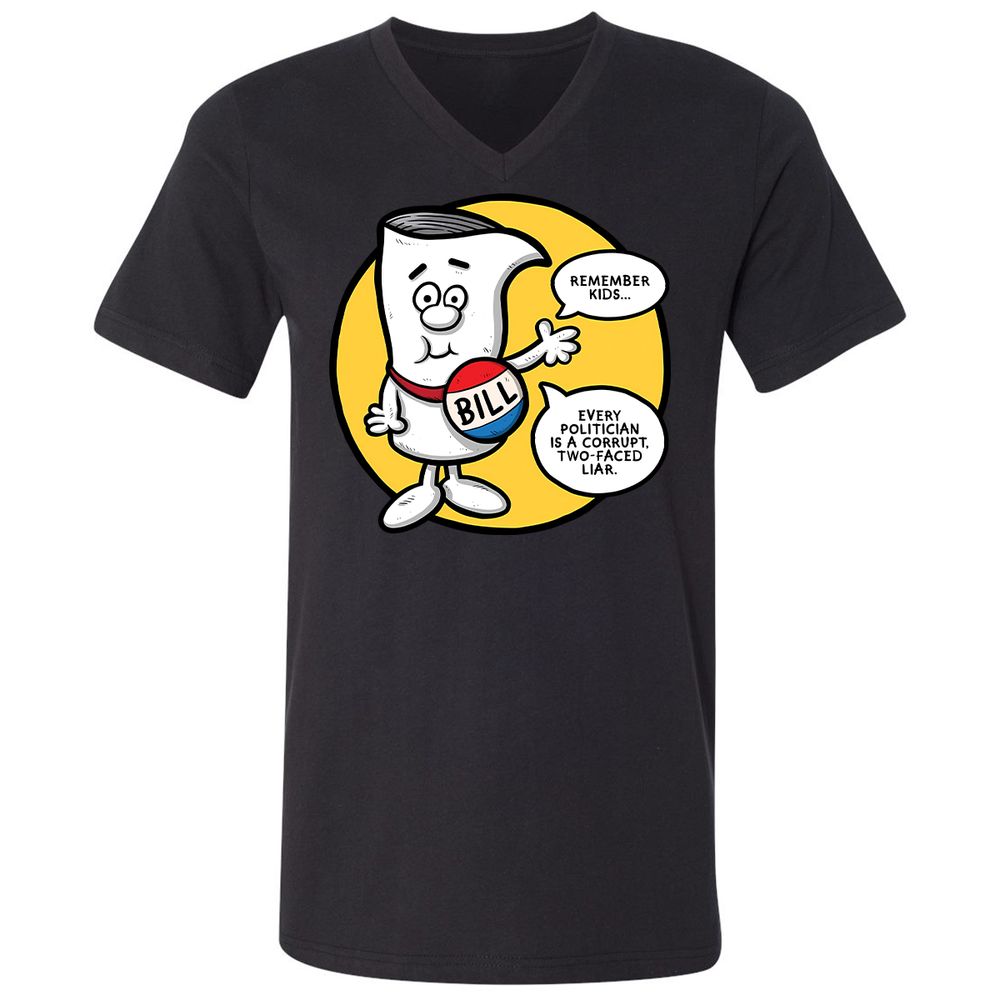 Unisex V-Neck T-Shirt - Q23BNVCG - Black - 16