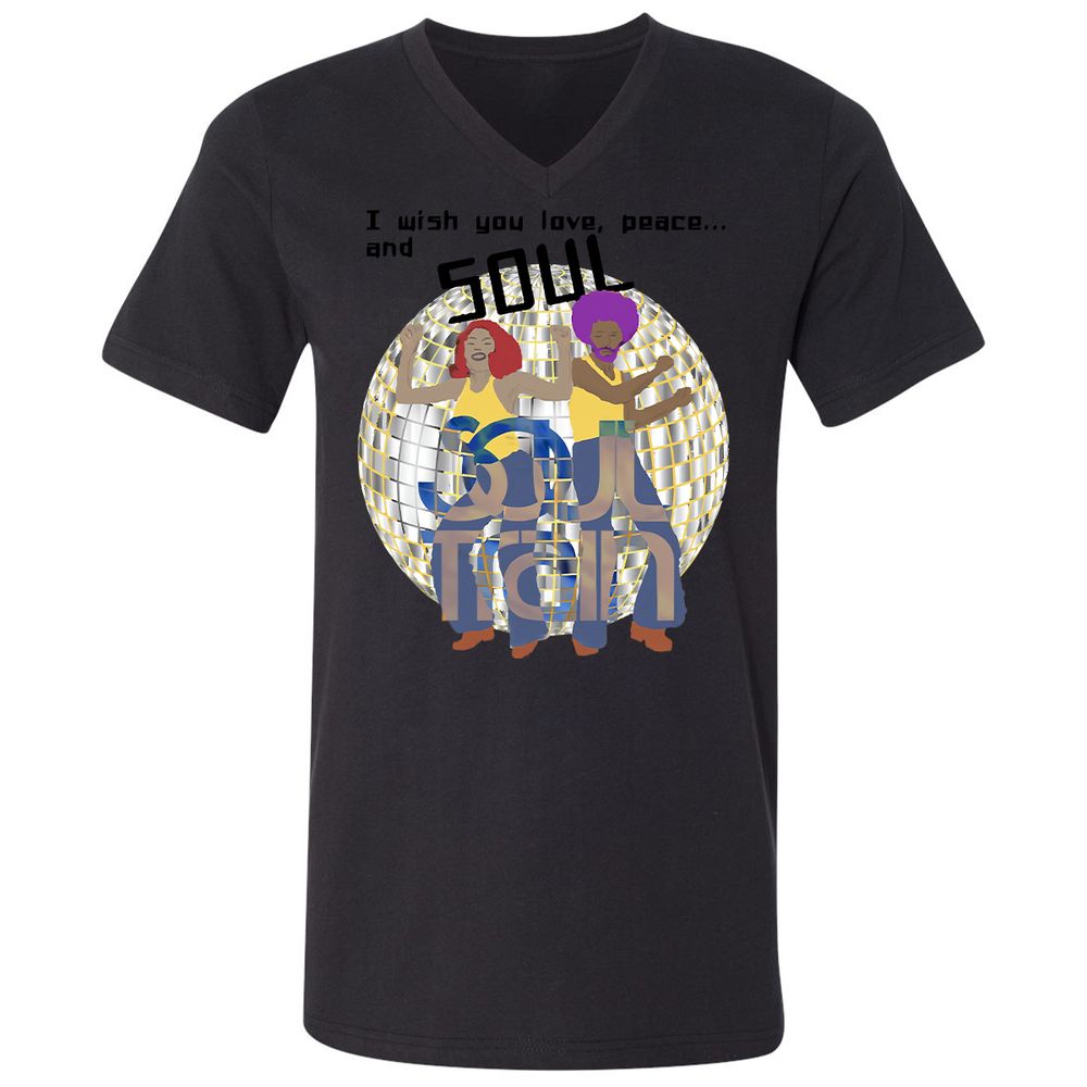 Unisex V-Neck T-Shirt - MTVVW1AJ - Black - 16
