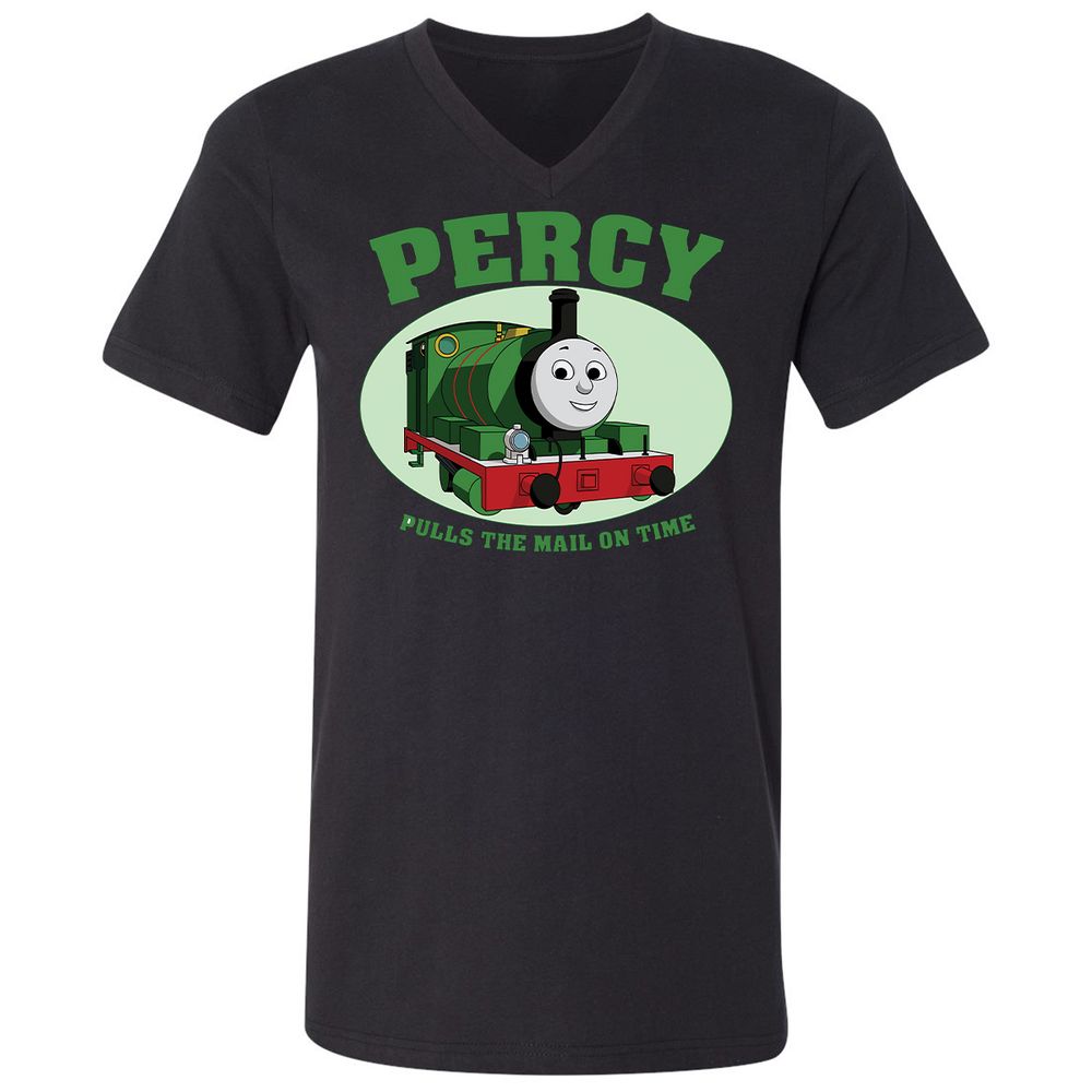 Unisex V-Neck T-Shirt - W9Q8D4HG - Black - 16