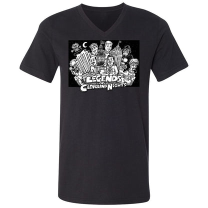 Unisex V-Neck T-Shirt - CF9N6H2R - Black - 16