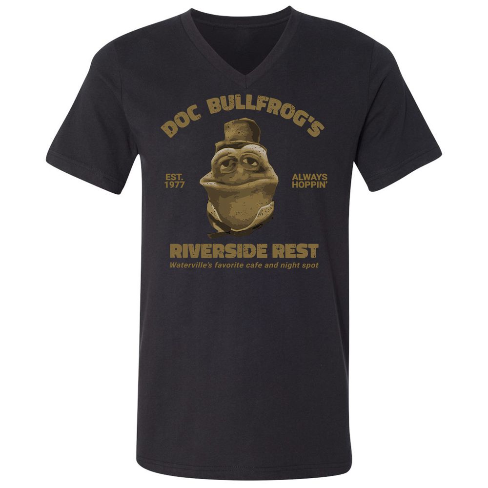 Unisex V-Neck T-Shirt - 62Q6EF5P - Black - 16