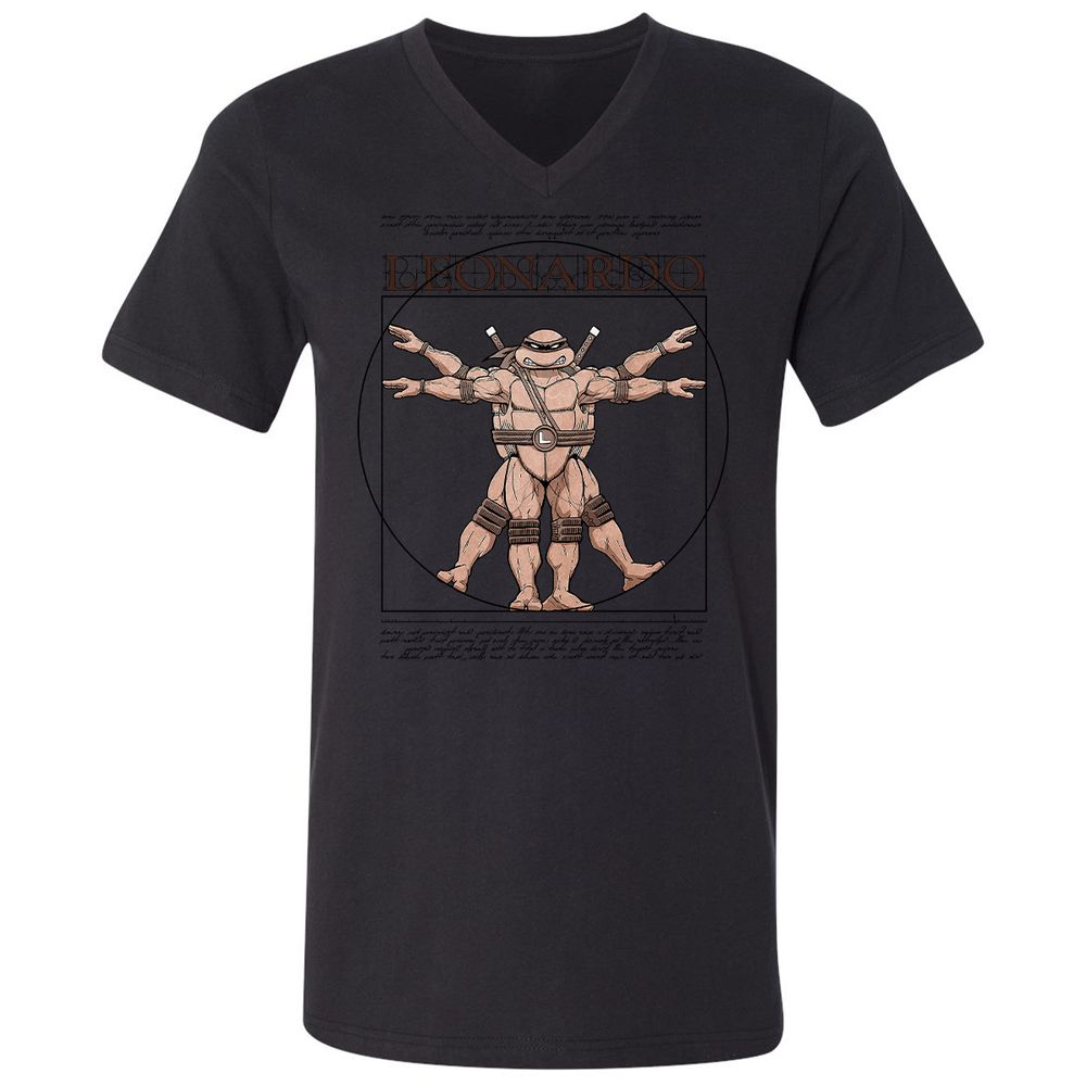 Unisex V-Neck T-Shirt - YLAFN83H - Black - 16