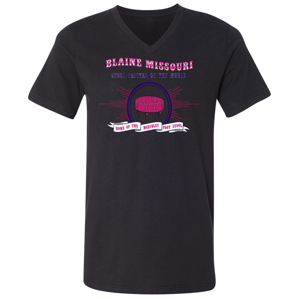 Unisex V-Neck T-Shirt - EJPHC9MR - Black - 16