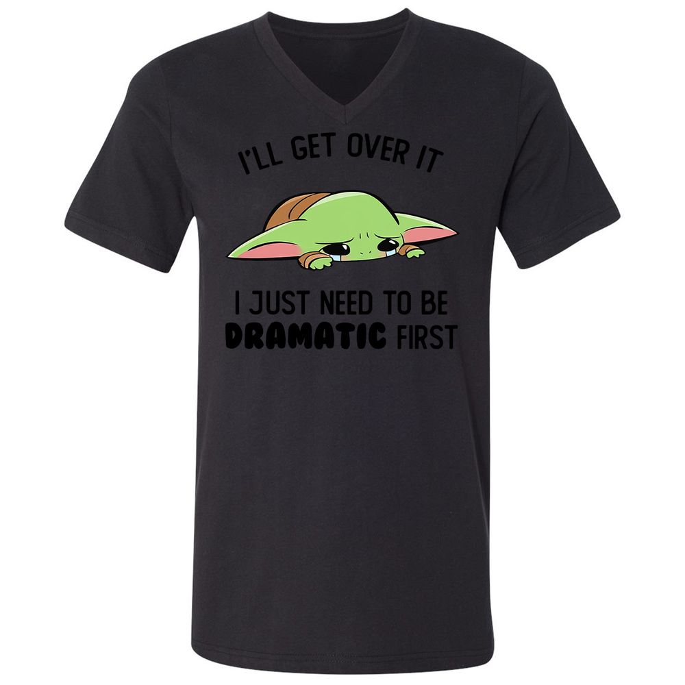 Unisex V-Neck T-Shirt - F3ZSKHFB - Black - 16