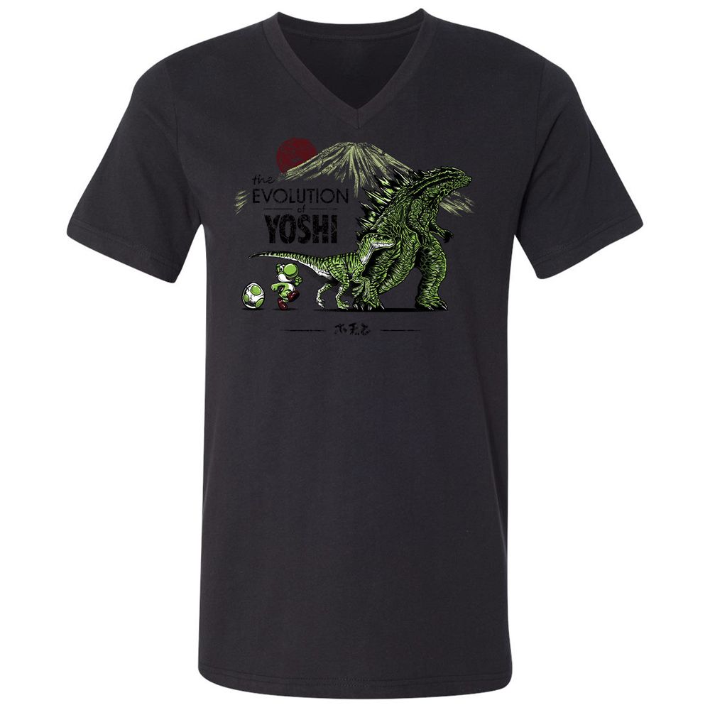 Unisex V-Neck T-Shirt - RJA3TYZT - Black - 16