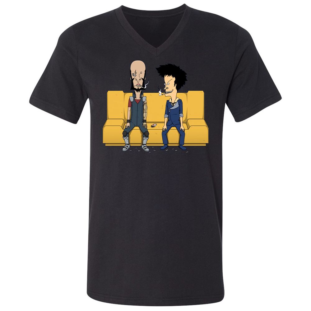 Unisex V-Neck T-Shirt - SLL4CKTH - Black - 16