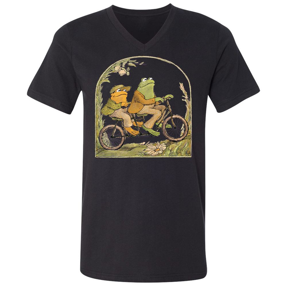 Unisex V-Neck T-Shirt - 7AV6YHNU - Black - 16