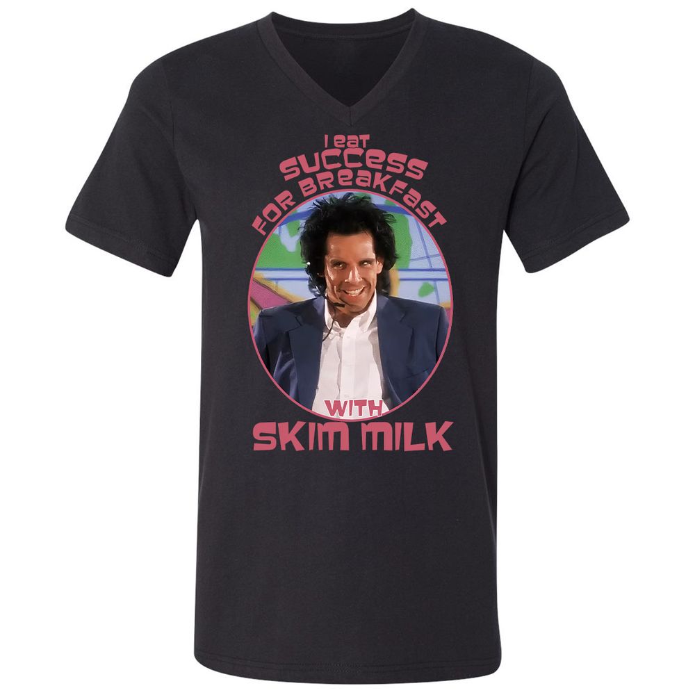 Unisex V-Neck T-Shirt - SY5DG28J - Black - 16