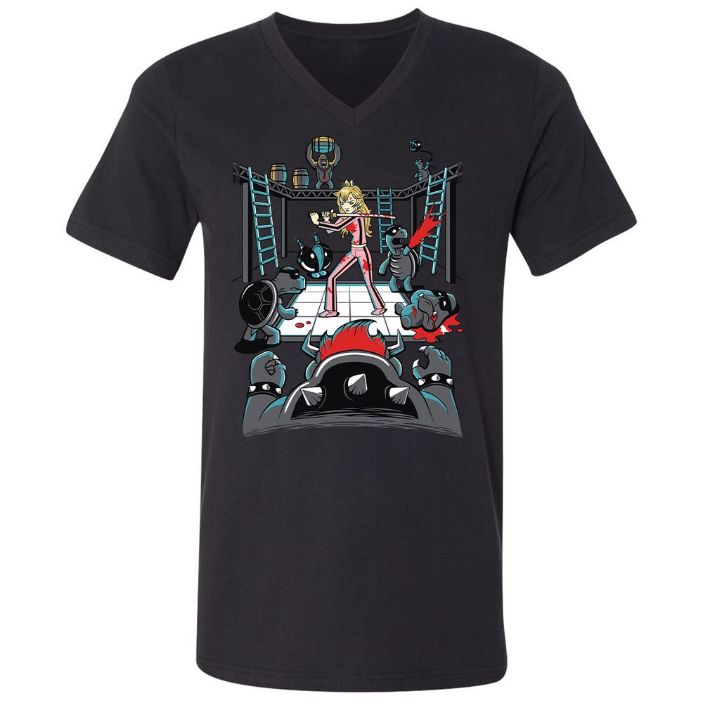 Unisex V-Neck T-Shirt - WM8U2SKJ - Black - 16