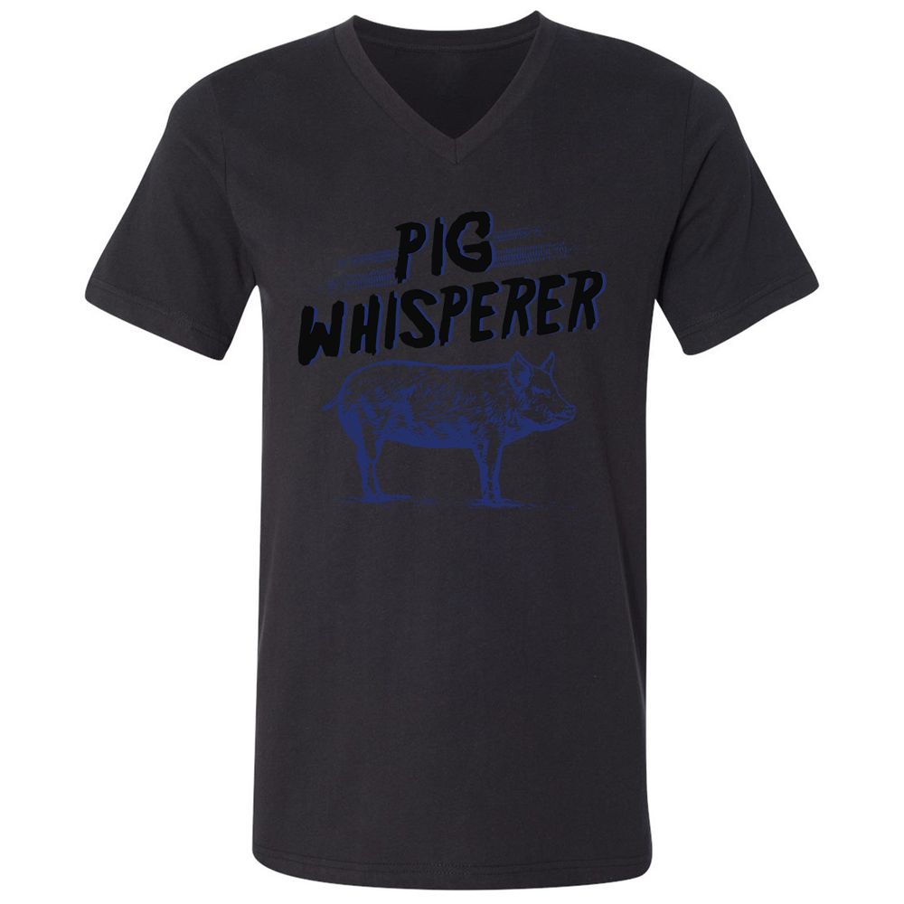 Unisex V-Neck T-Shirt - CKBX3Q35 - Black - 16