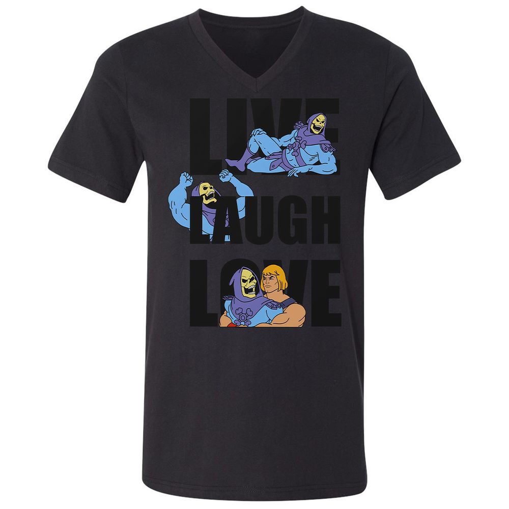 Unisex V-Neck T-Shirt - ARE6JFSF - Black - 16