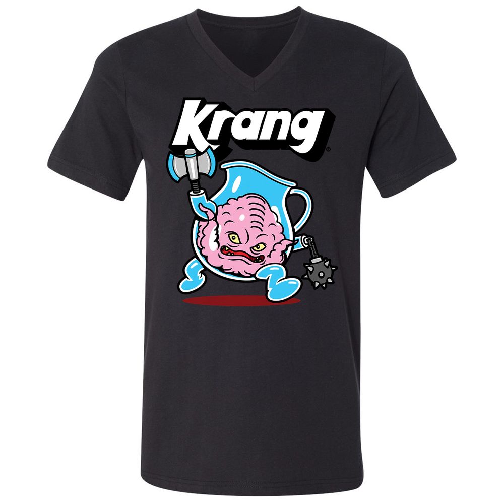 Unisex V-Neck T-Shirt - 8E6ZC95S - Black - 16