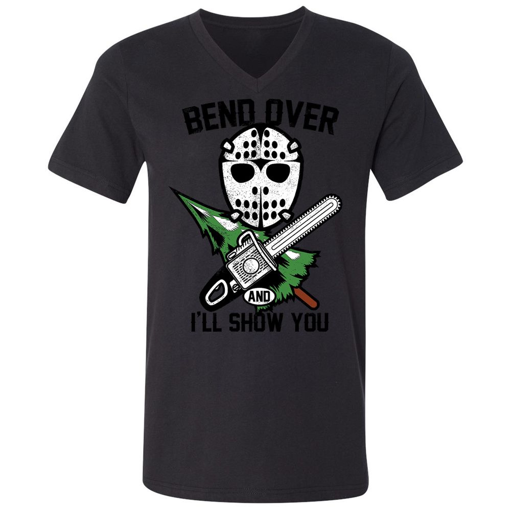 Unisex V-Neck T-Shirt - NYX8HYNM - Black - 16