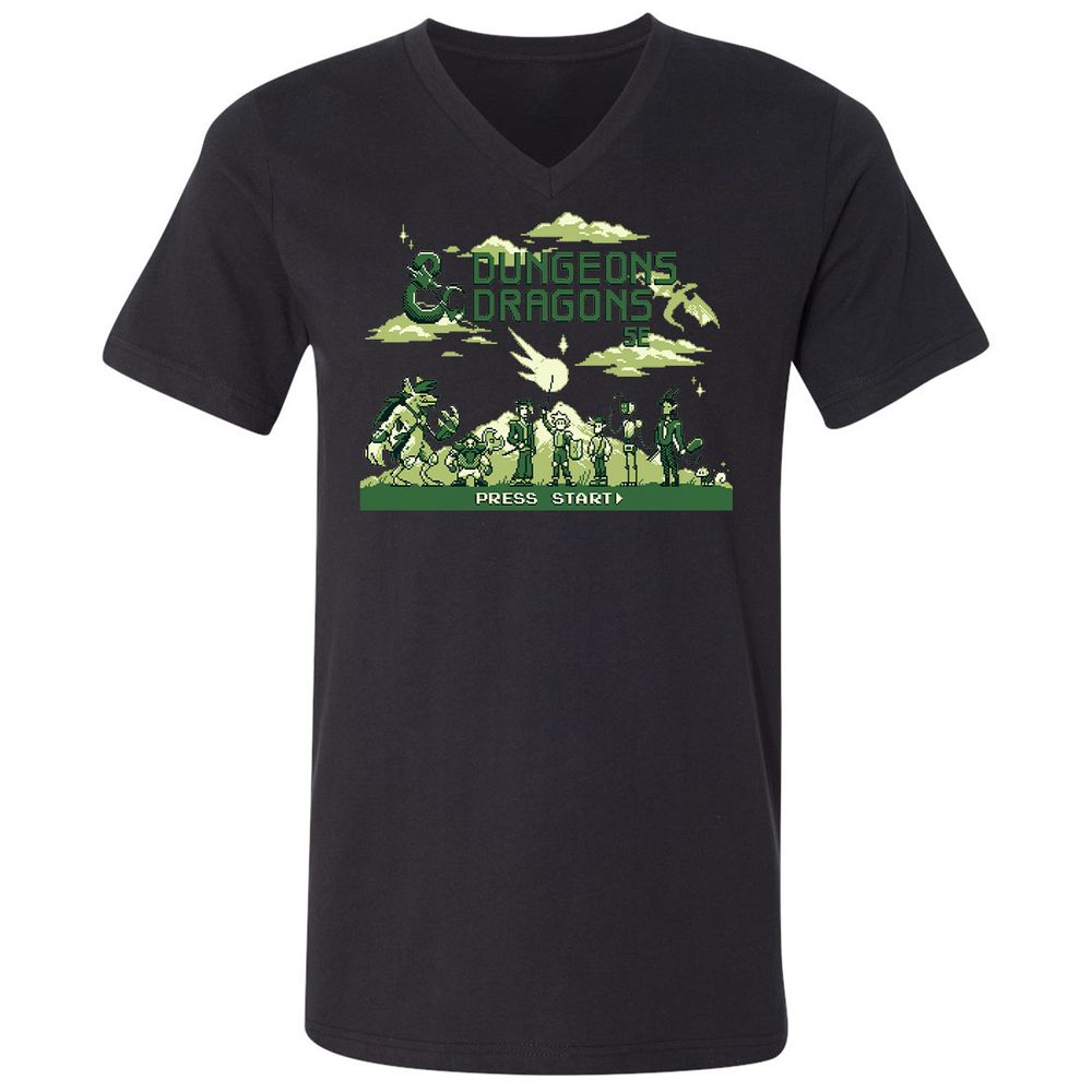 Unisex V-Neck T-Shirt - V142YPW3 - Black - 16