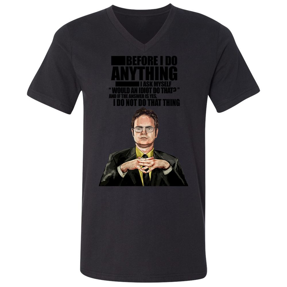 Unisex V-Neck T-Shirt - YZEMGAD4 - Black - 16