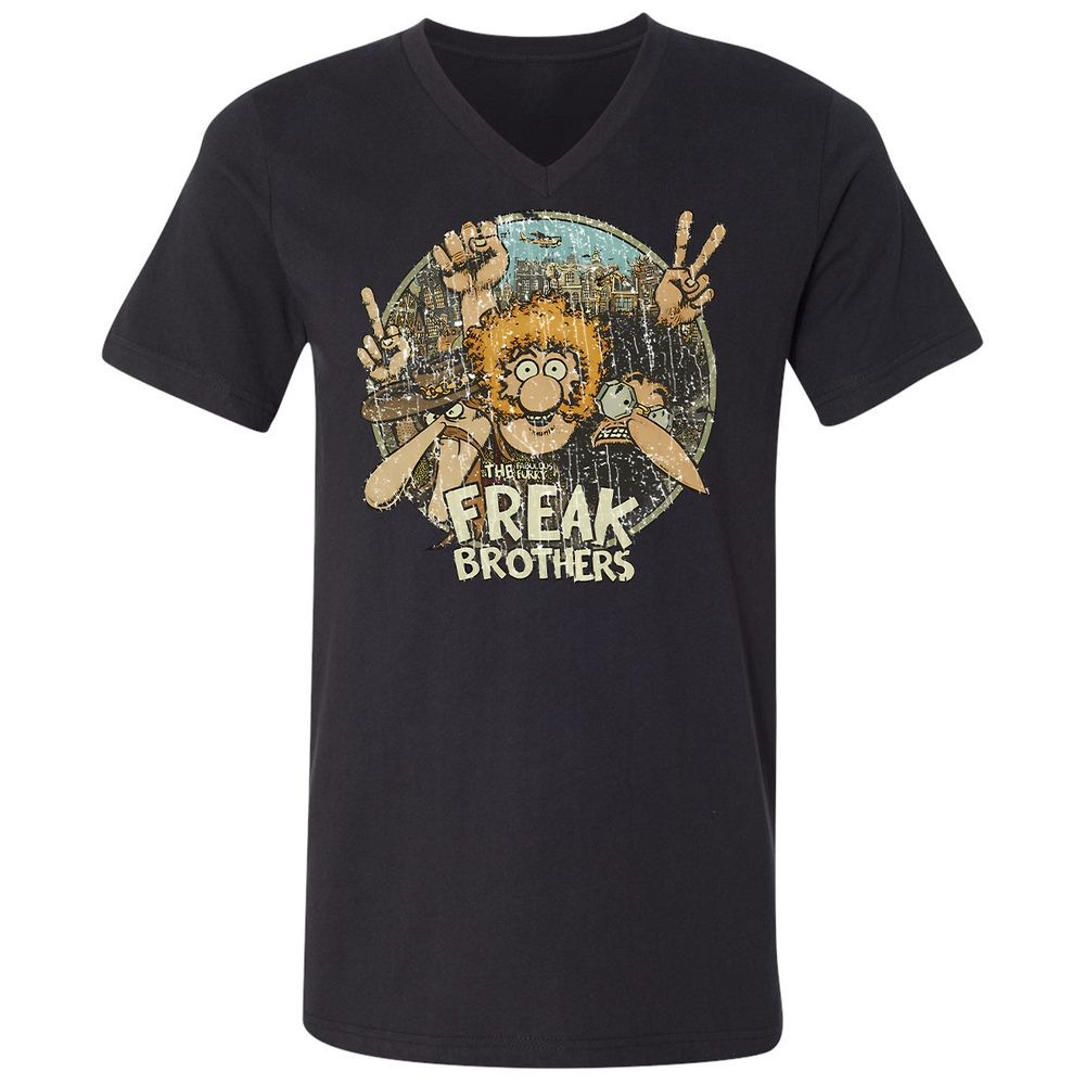 Unisex V-Neck T-Shirt - 2R6W39PV - Black - 16