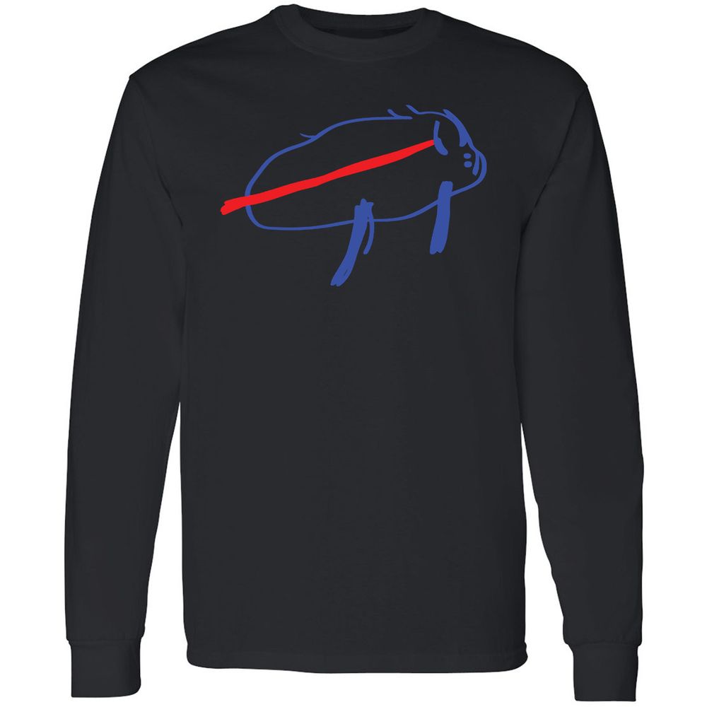 Long Sleeve T-Shirt - VQUGP89L - Black - 16