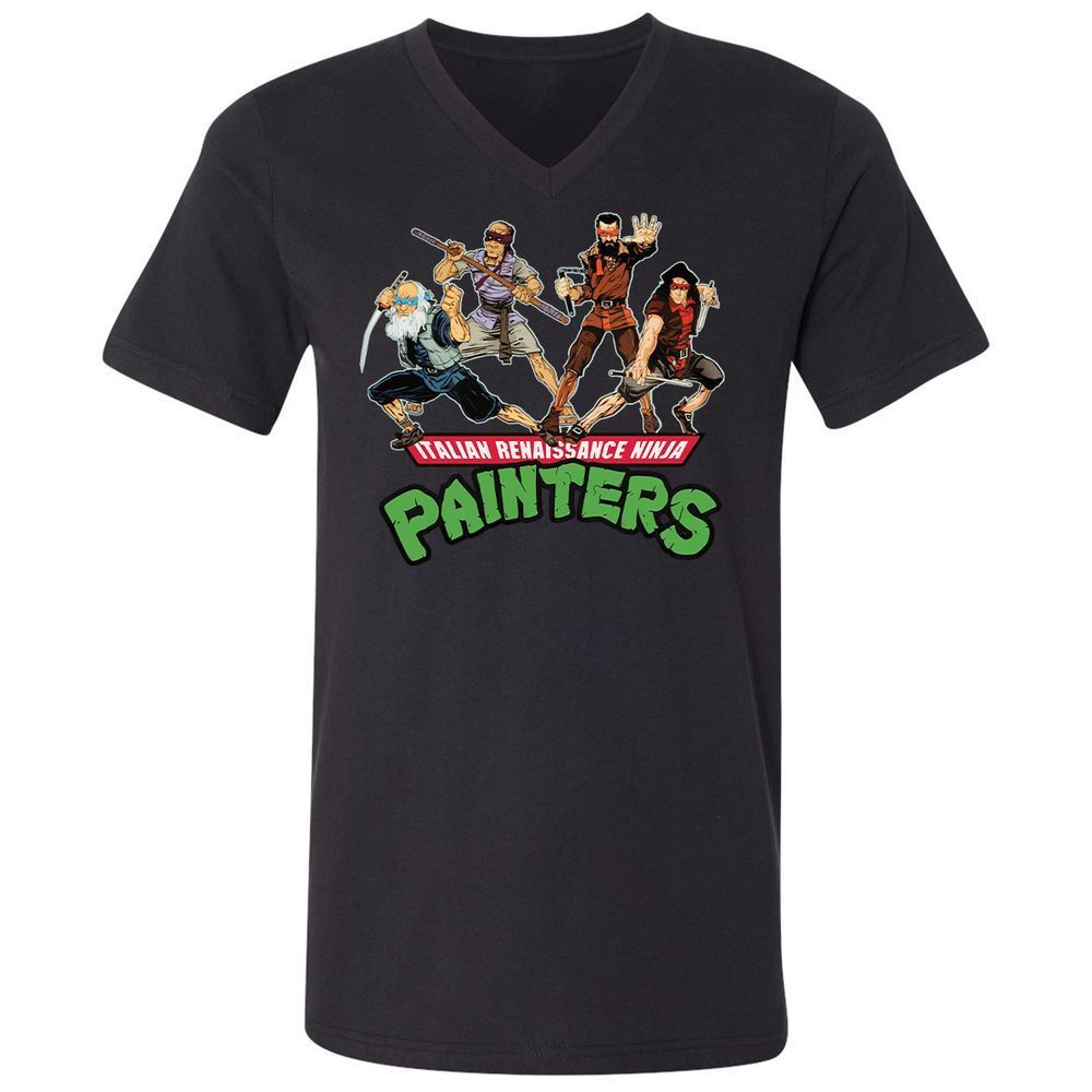 Unisex V-Neck T-Shirt - LLRF4UYH - Black - 16