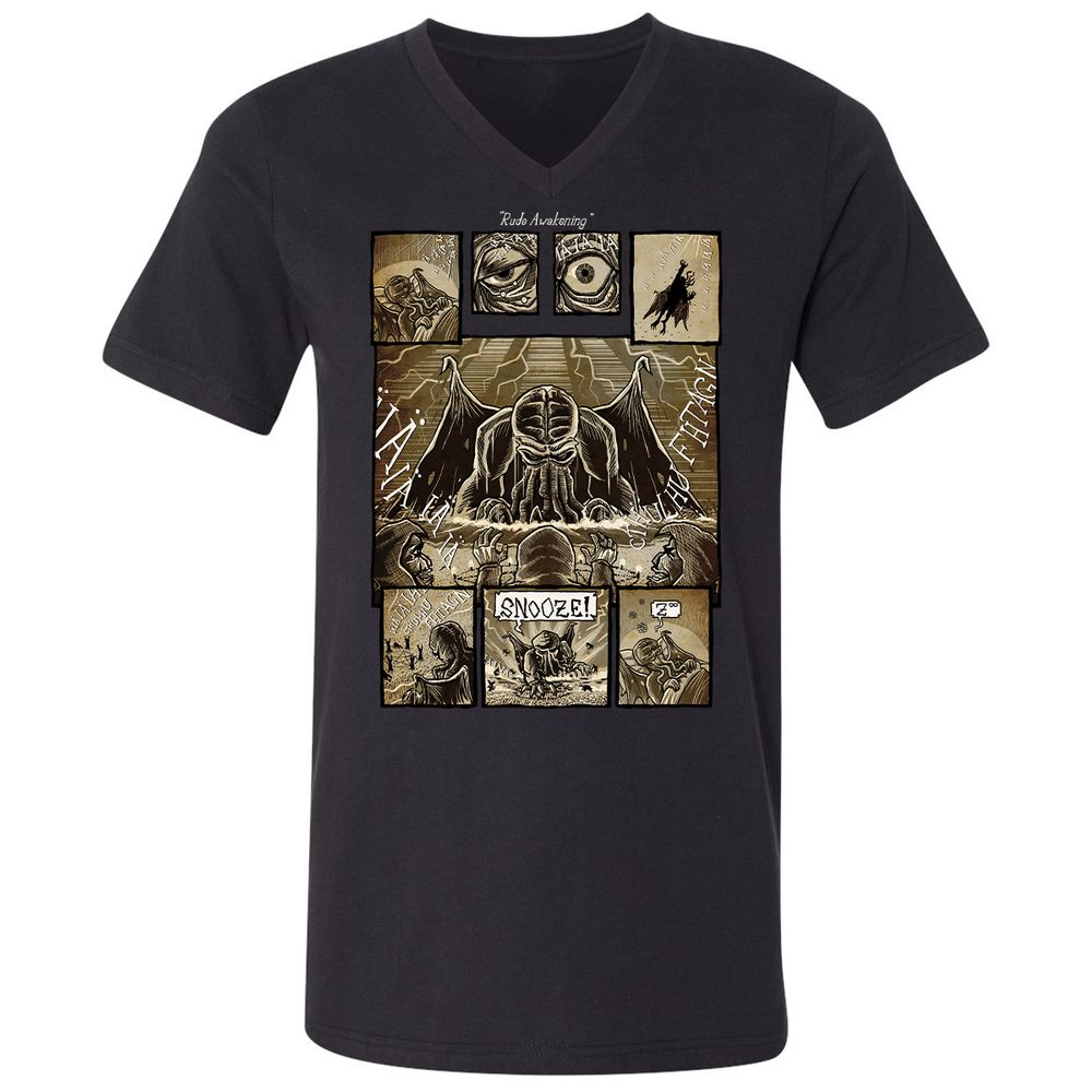 Unisex V-Neck T-Shirt - ABLSS4ZC - Black - 16