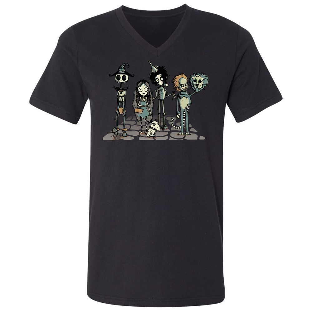 Unisex V-Neck T-Shirt - 99RSBFTE - Black - 16