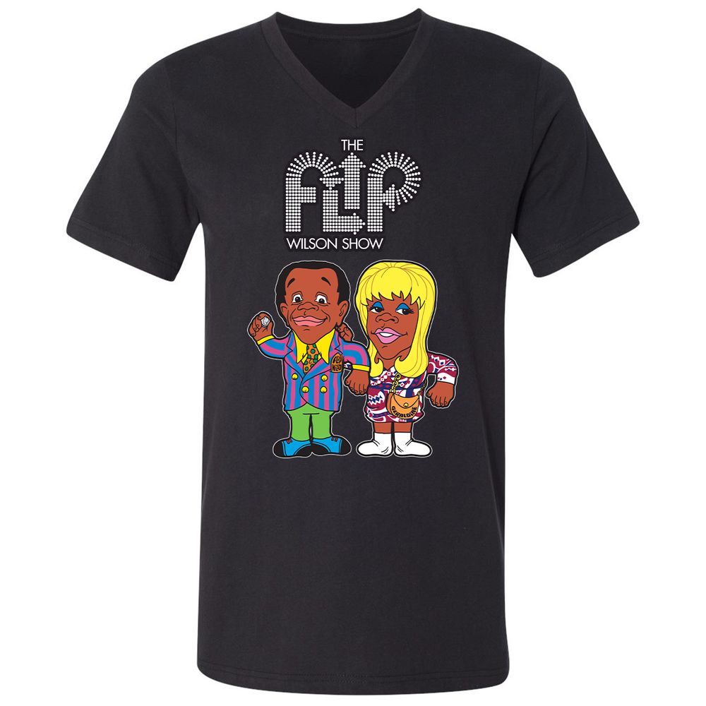 Unisex V-Neck T-Shirt - 7UZ1ZEGW - Black - 16