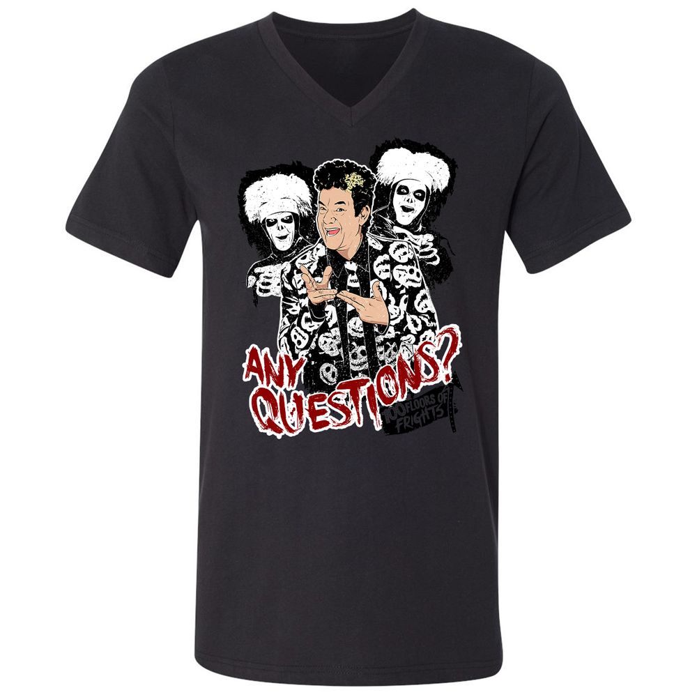 Unisex V-Neck T-Shirt - 64XGU8EA - Black - 16