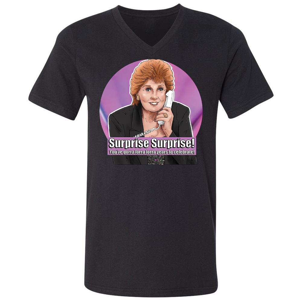 Unisex V-Neck T-Shirt - VWSW1N7V - Black - 16