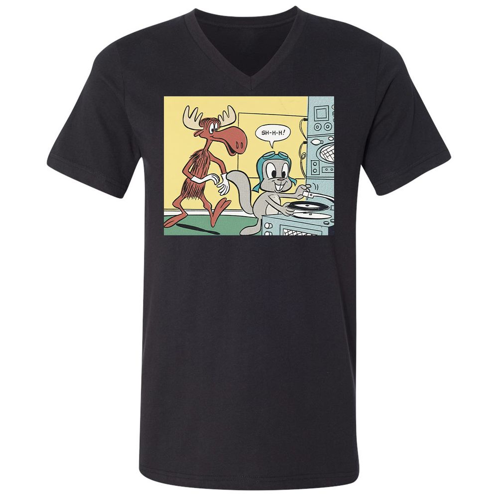 Unisex V-Neck T-Shirt - WCEEEAD6 - Black - 16