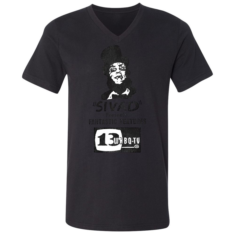 Unisex V-Neck T-Shirt - HMFLJQKL - Black - 16