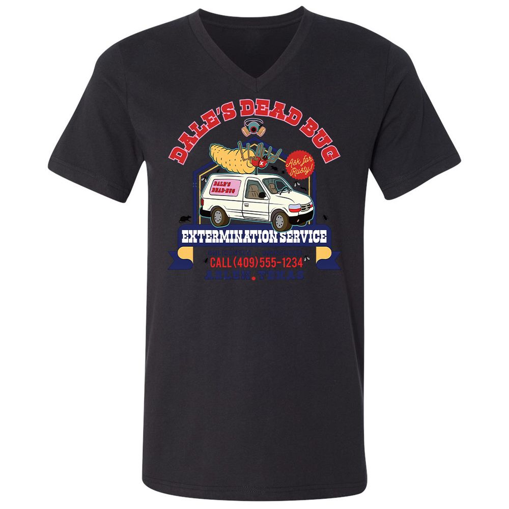 Unisex V-Neck T-Shirt - H8UVTYSC - Black - 16