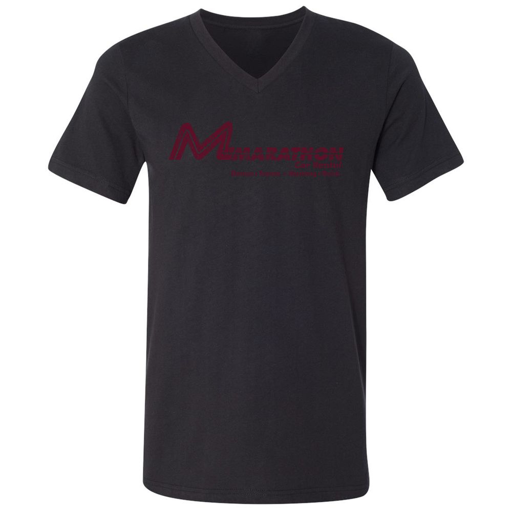 Unisex V-Neck T-Shirt - L6JBT89W - Black - 16