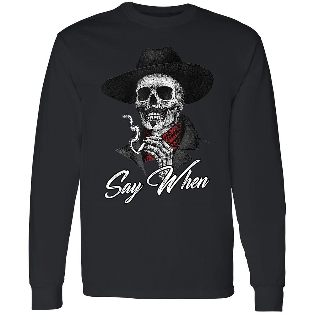 Long Sleeve T-Shirt - 46QYBKAG - Black - 16