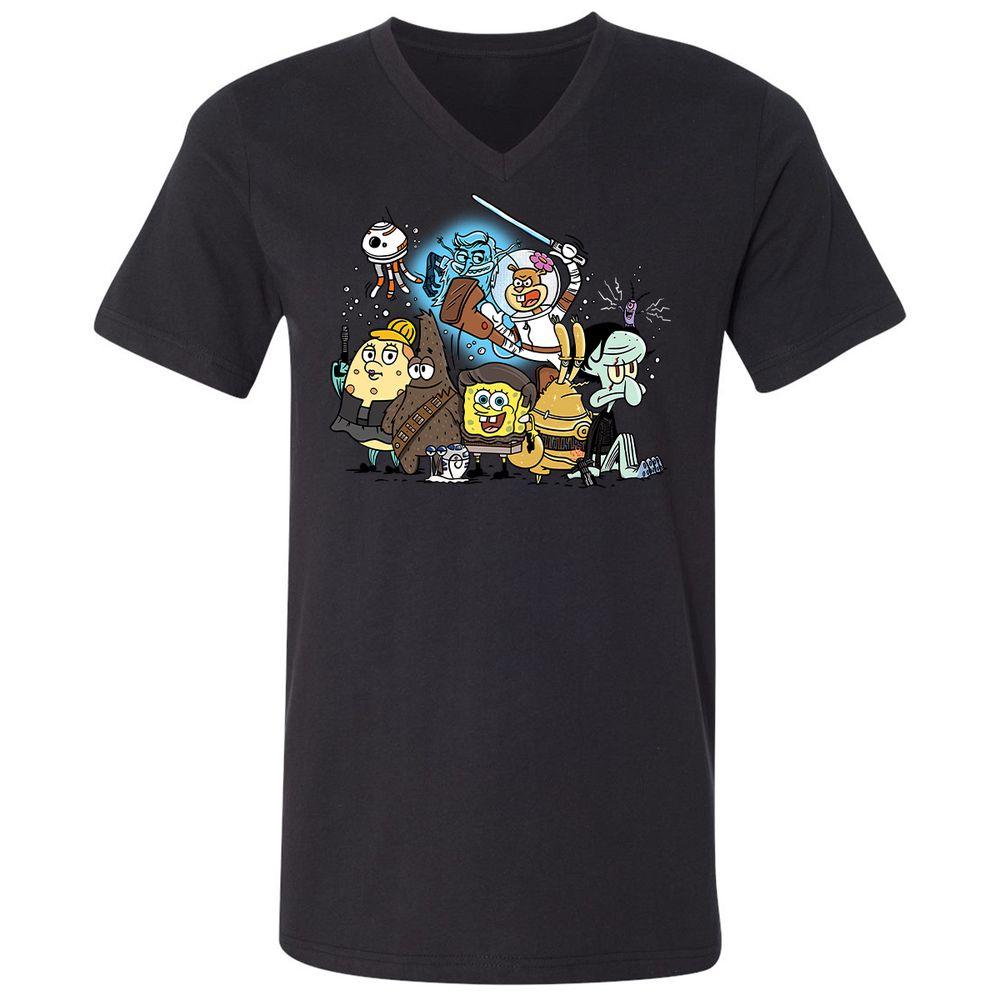 Unisex V-Neck T-Shirt - BLSM8SWB - Black - 16