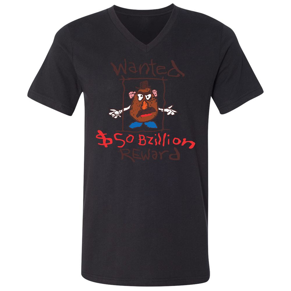 Unisex V-Neck T-Shirt - W1TYGPJZ - Black - 16