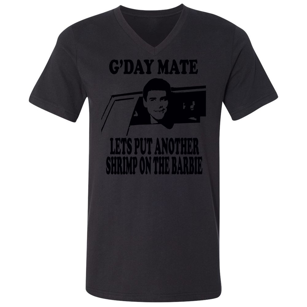 Unisex V-Neck T-Shirt - 4LD122VM - Black - 16