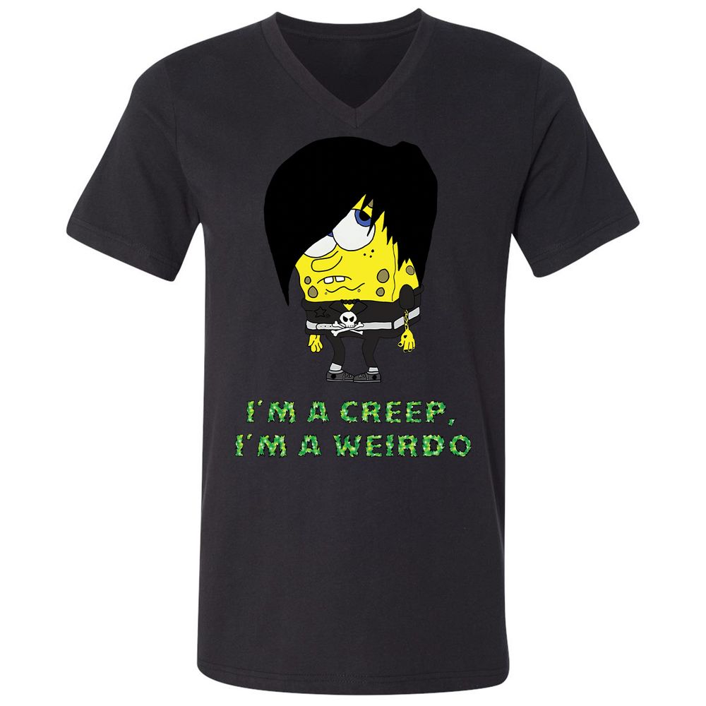 Unisex V-Neck T-Shirt - LCVV9YMR - Black - 16