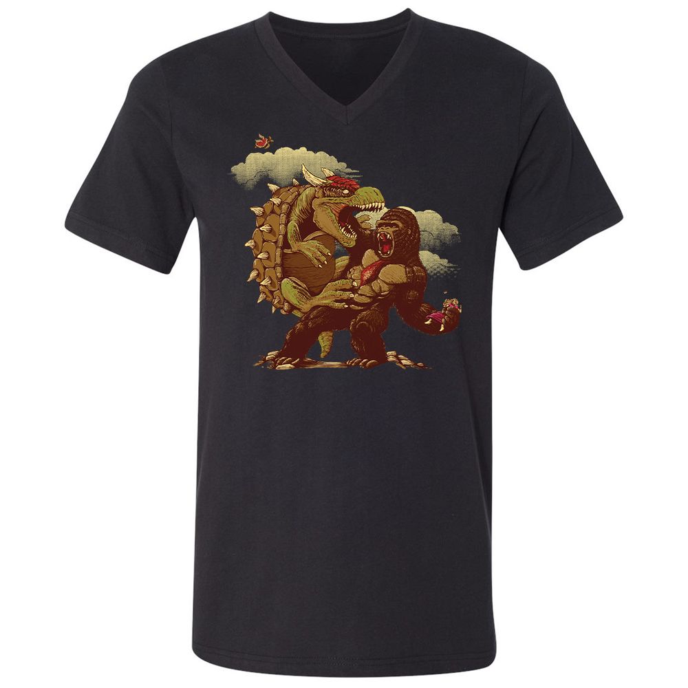 Unisex V-Neck T-Shirt - N5FBLYUQ - Black - 16