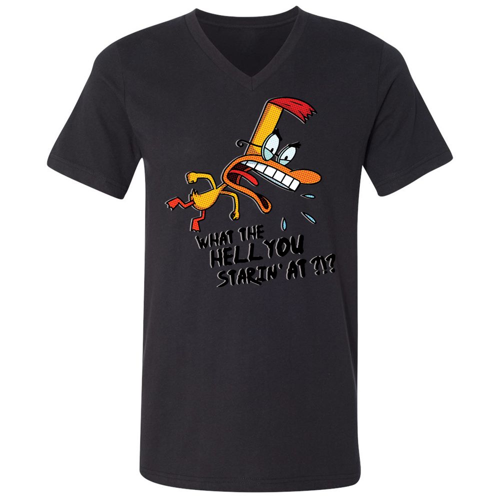 Unisex V-Neck T-Shirt - K6YAS41V - Black - 16