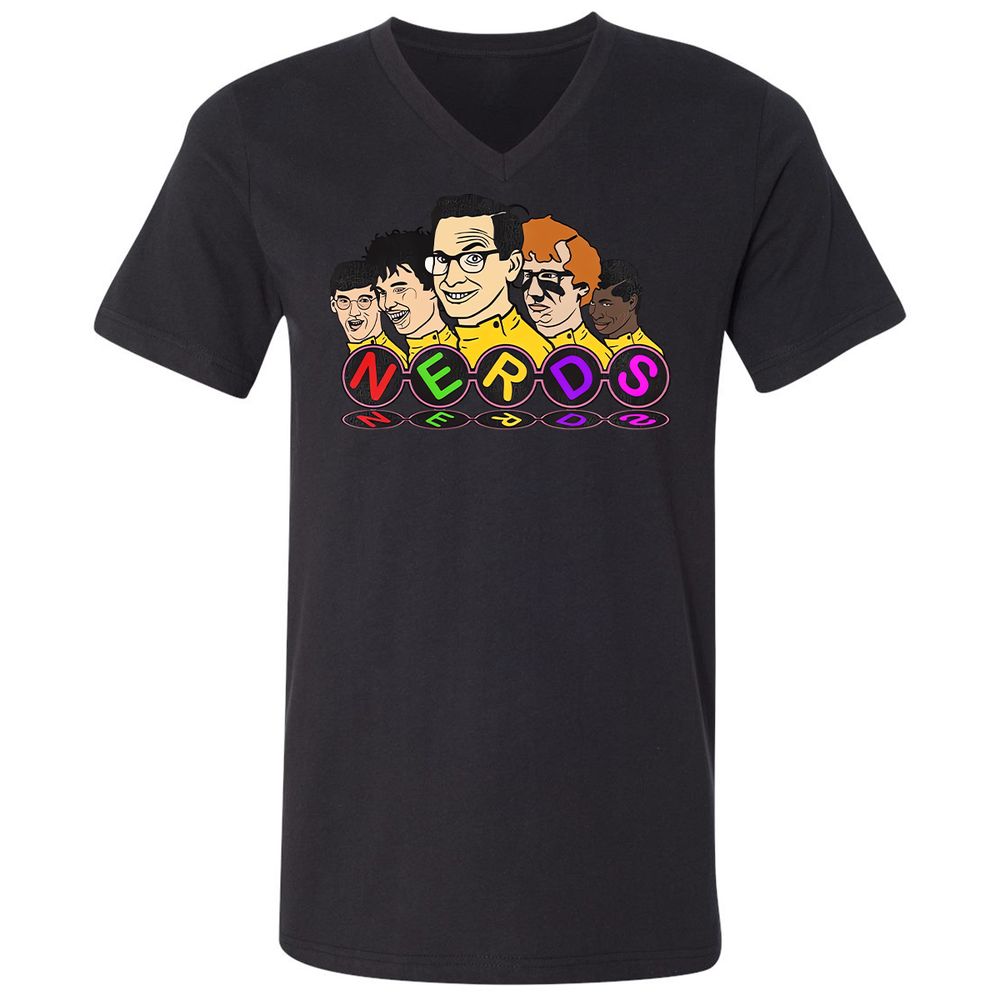 Unisex V-Neck T-Shirt - 72EFL3T2 - Black - 16