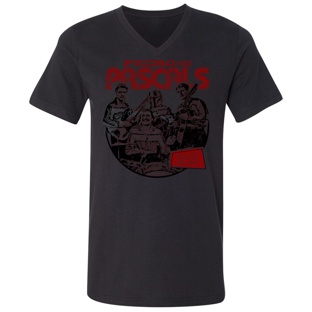 Unisex V-Neck T-Shirt - EWF1U8BL - Black - 16