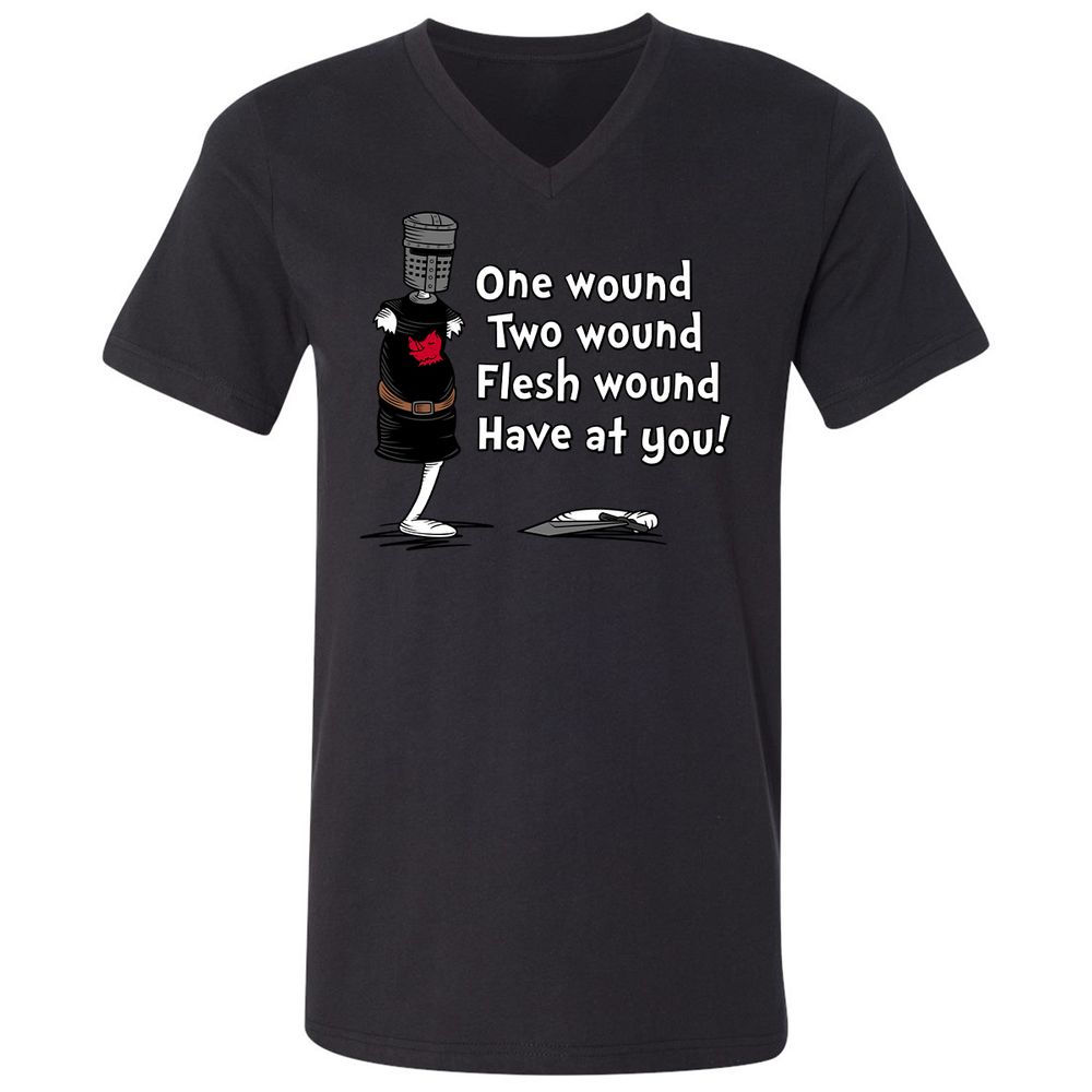 Unisex V-Neck T-Shirt - 26W96SL8 - Black - 16