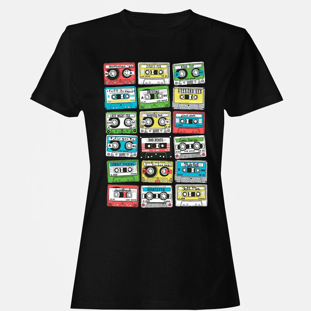 Women's T-Shirt - CUD91W7P - Black - 16