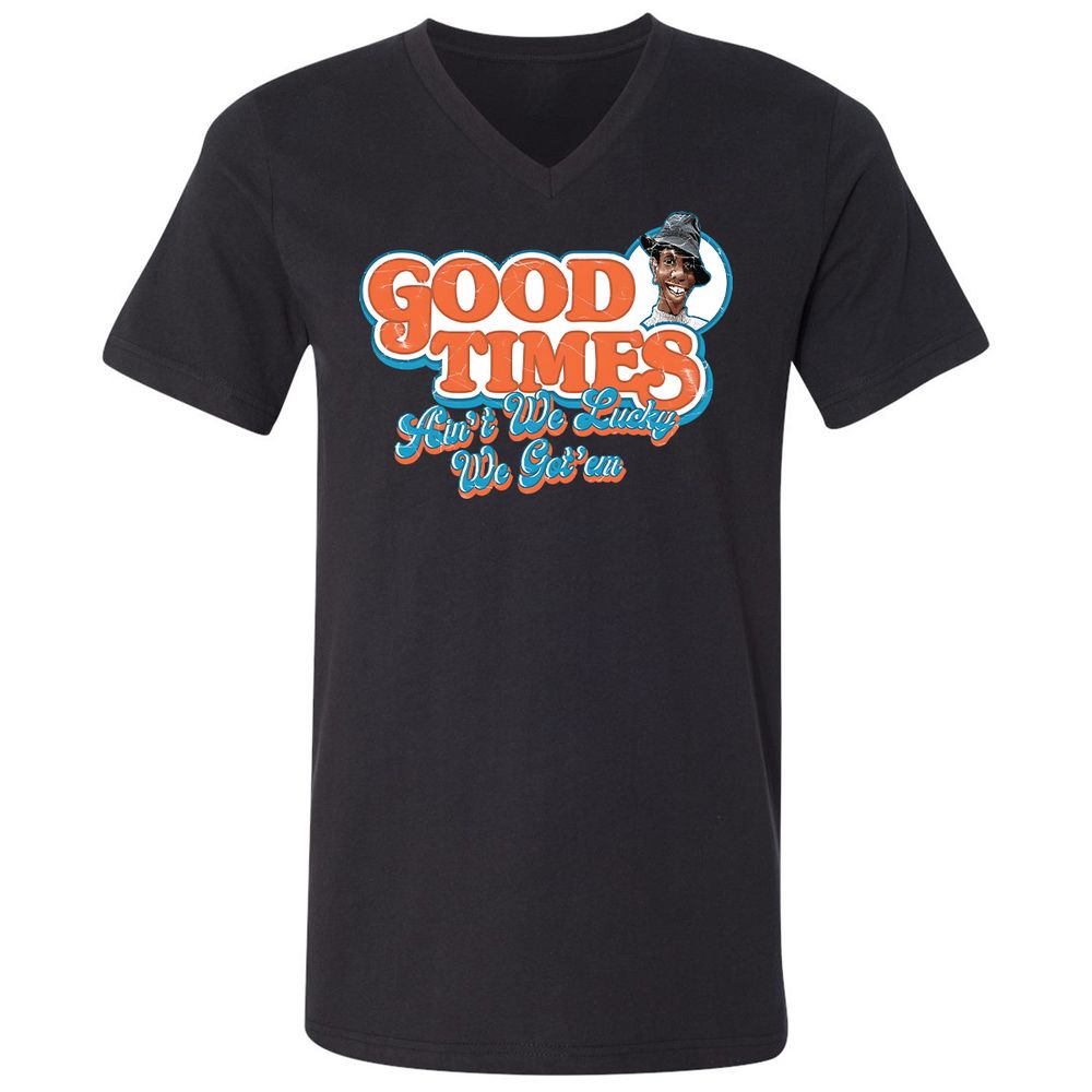 Unisex V-Neck T-Shirt - YNABNTNT - Black - 16