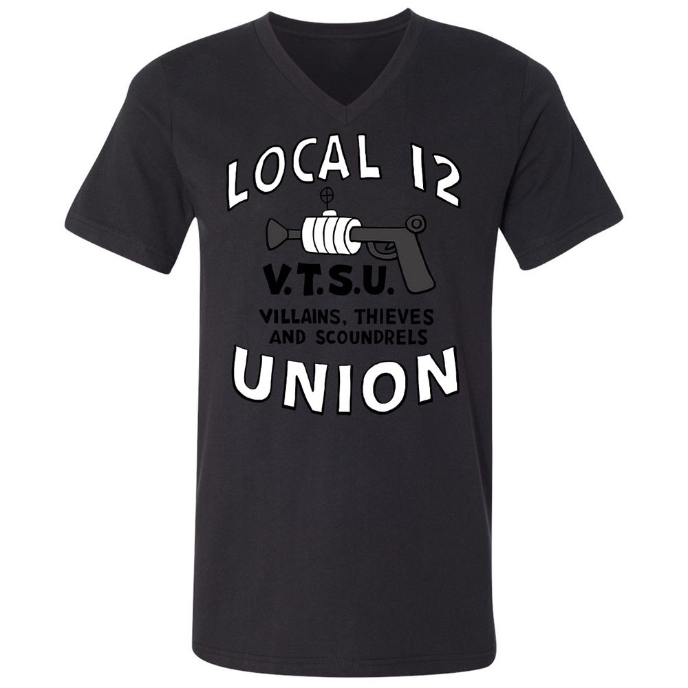 Unisex V-Neck T-Shirt - 9Z258ZLV - Black - 16