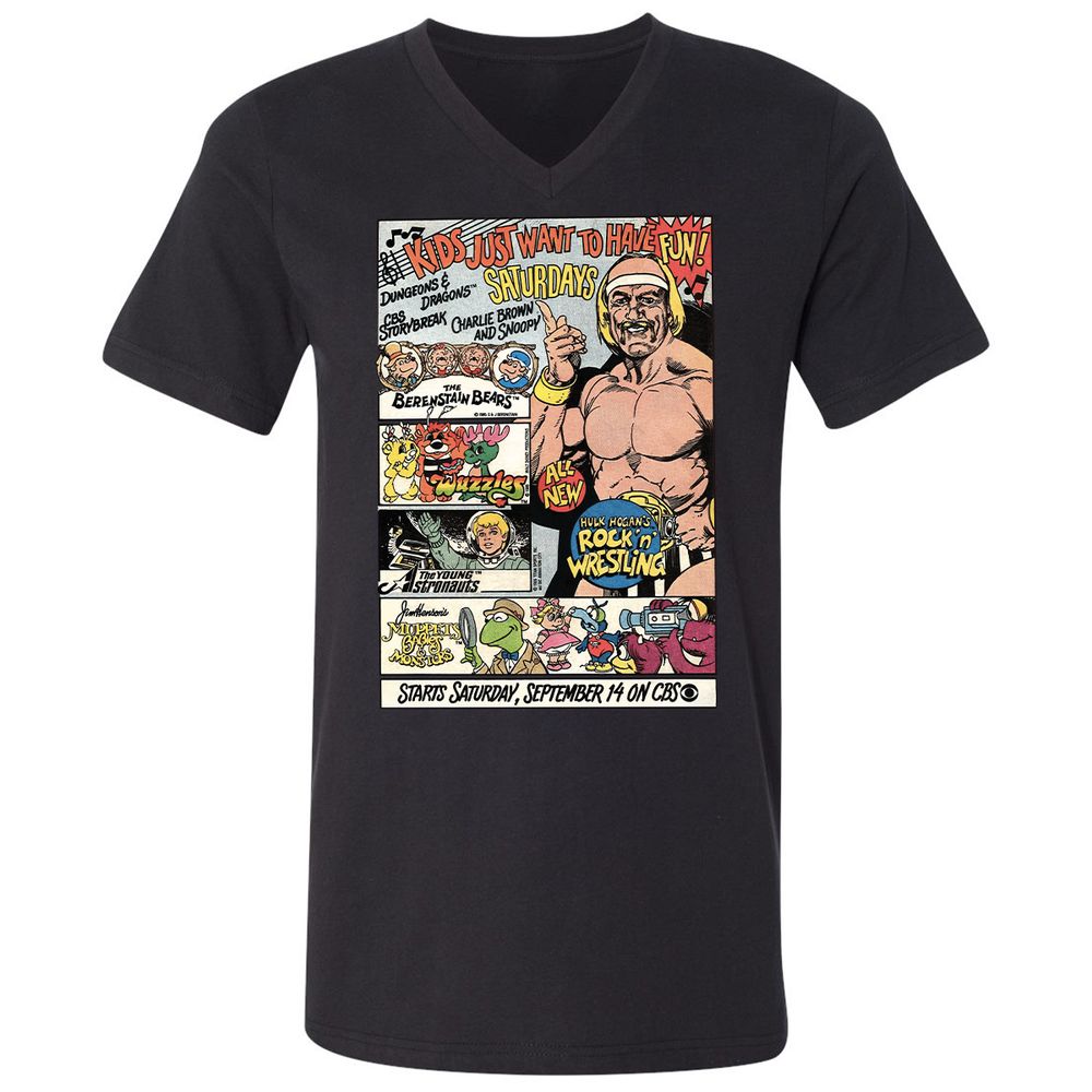 Unisex V-Neck T-Shirt - GLBKZBC8 - Black - 16